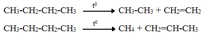 Уравнения реакций алканов на примере этана