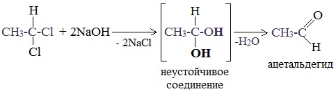 Гидролиз ацетальдегида. Щелочной гидролиз 1 1 дихлорэтана. Щелочной гидролиз дигалогеналканов. Получение альдегида из дихлорэтана. Щелочной гидролиз 1 2 дихлорэтана.